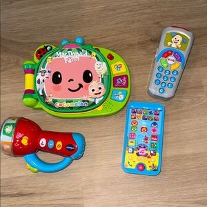 Baby toddler, Cocomelon, pink song, VTEC Fisher-Price toys